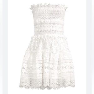 Elegant White Lace Mini Dress